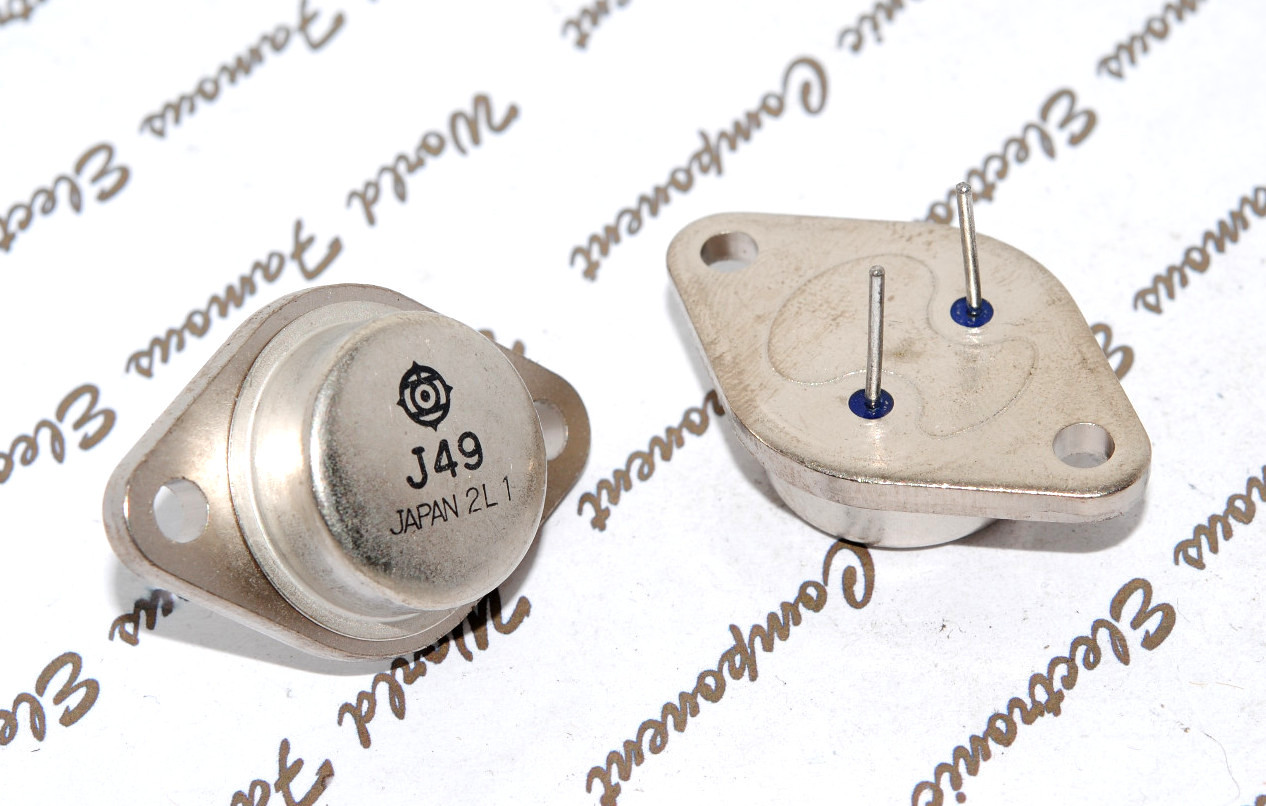 1pc HITACHI 2SJ49 P-Channel MOSFET Transistor TO-3