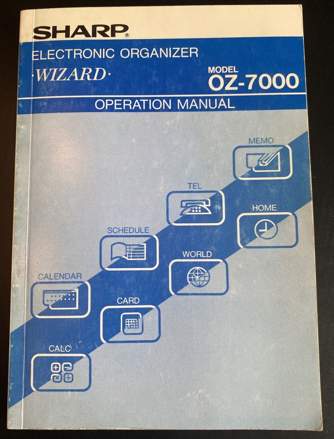 Vtg Sharp OZ-7000 Wizard Electronic Organizer Bundle- Tested Working - New Batts