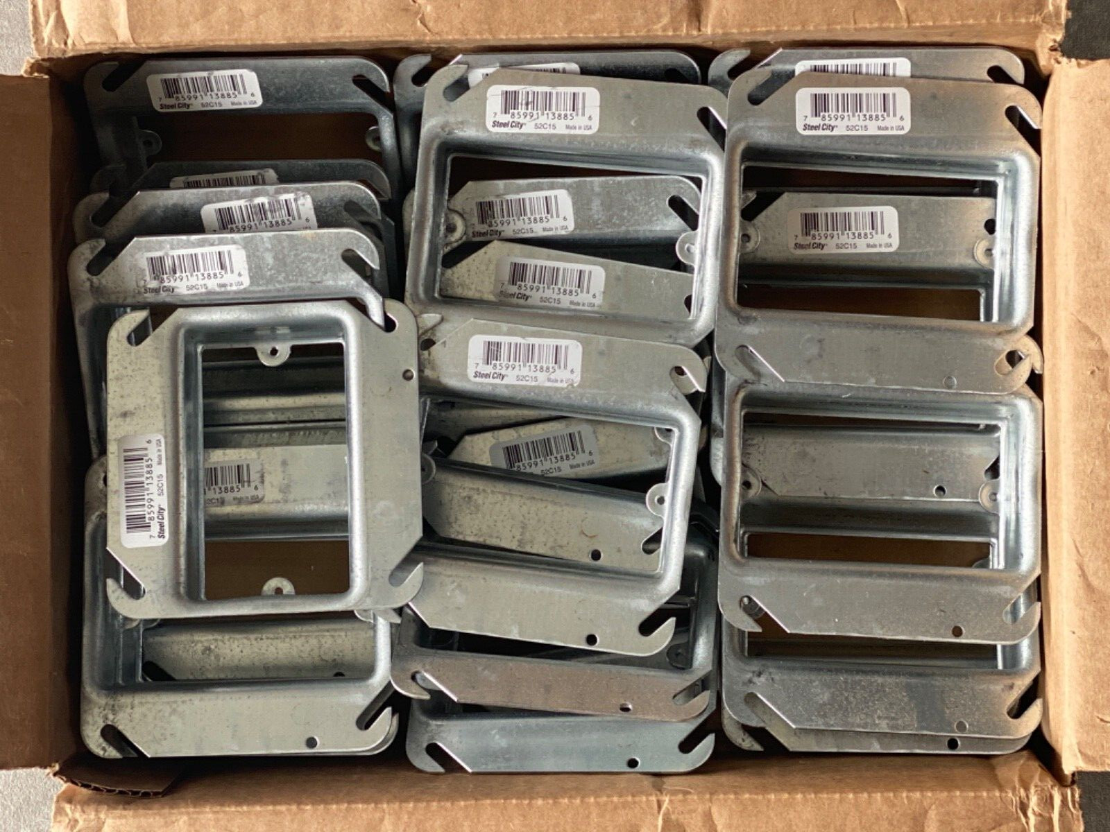 (25) THOMAS AND BETTS 52C15 4" Square Device Ring , Free Shipping