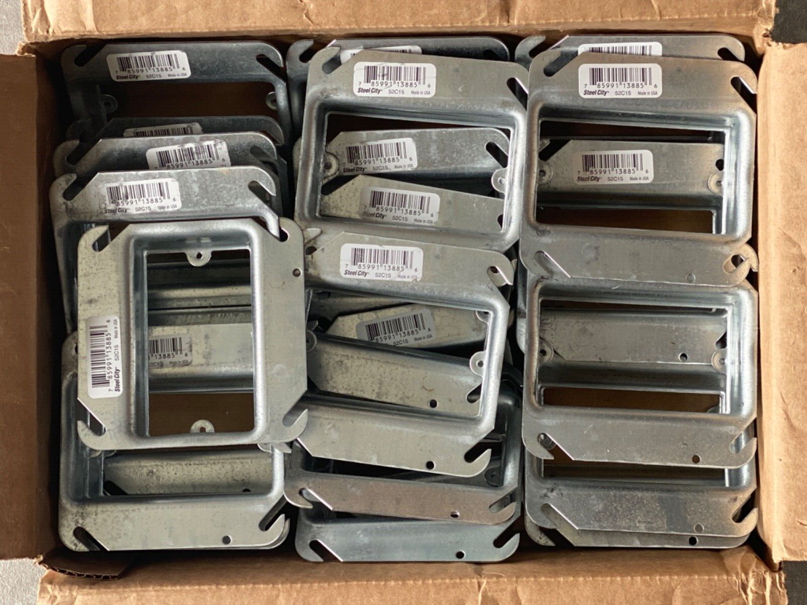 (25) THOMAS AND BETTS 52C15 4" Square Device Ring , Free Shipping