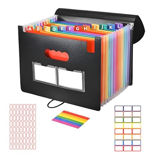 Accordion File Organizer Desktop Expanding File Folders with 13 Pockets