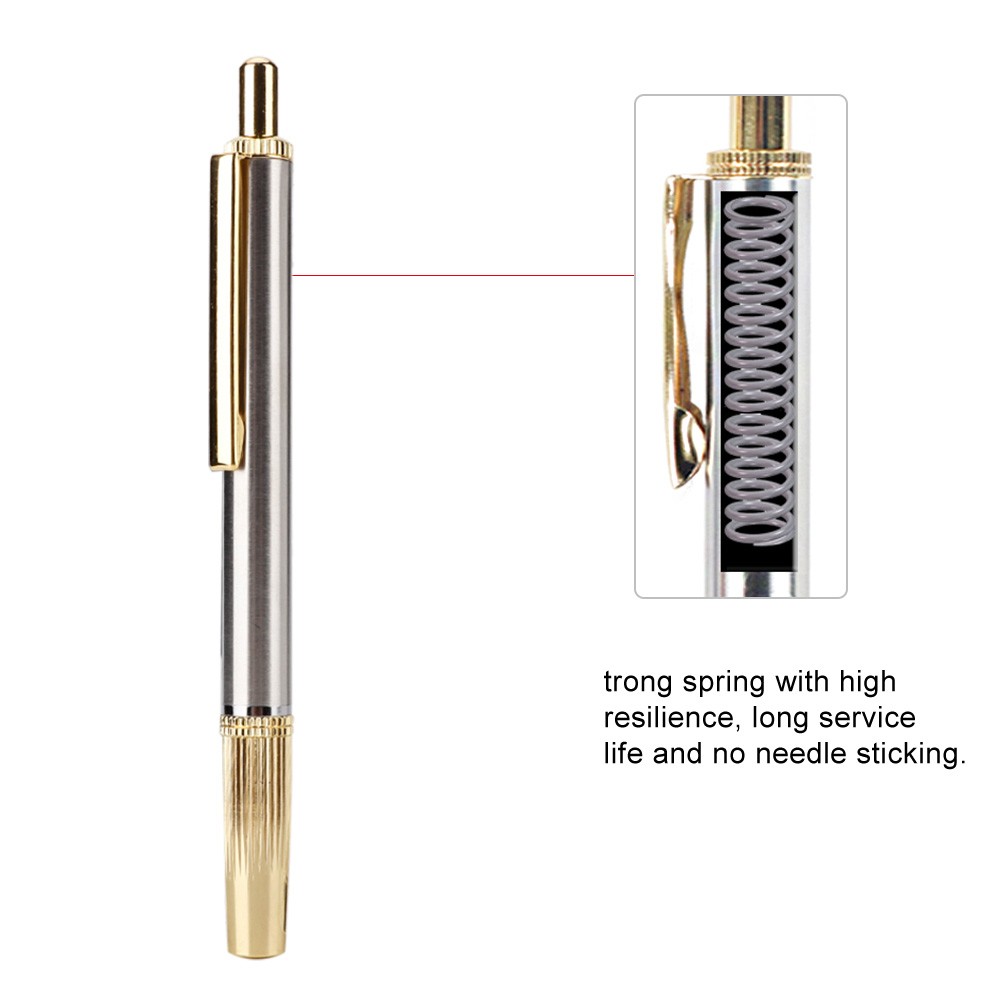 Stainless Steel Slight Pain Blood Lancing Pen Cupping Acupuncture Massage De FFG