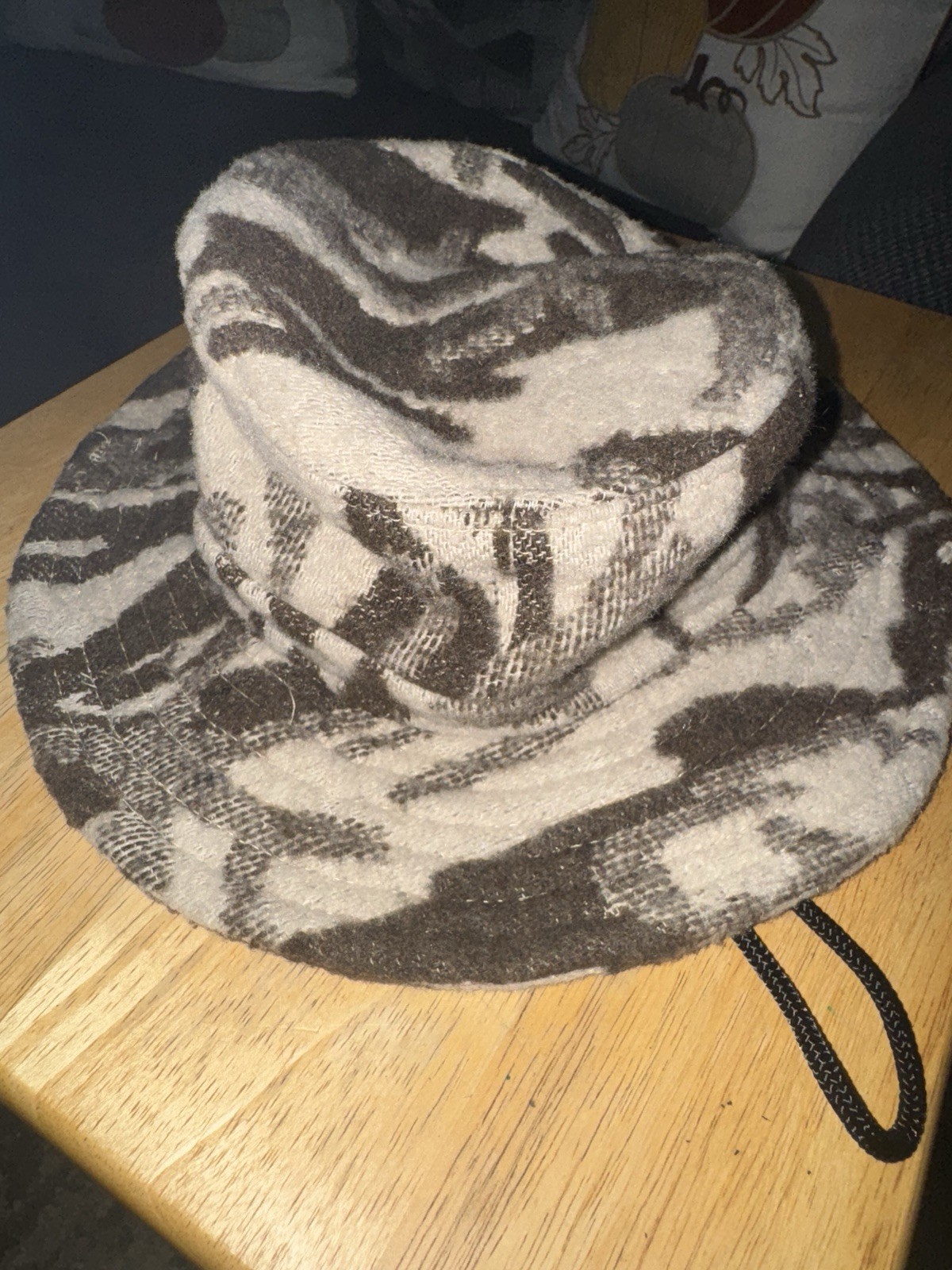 Vtg Columbia Gallatin Range Wool Blend Boonie Hat Outfitter Brown Camo Hunting