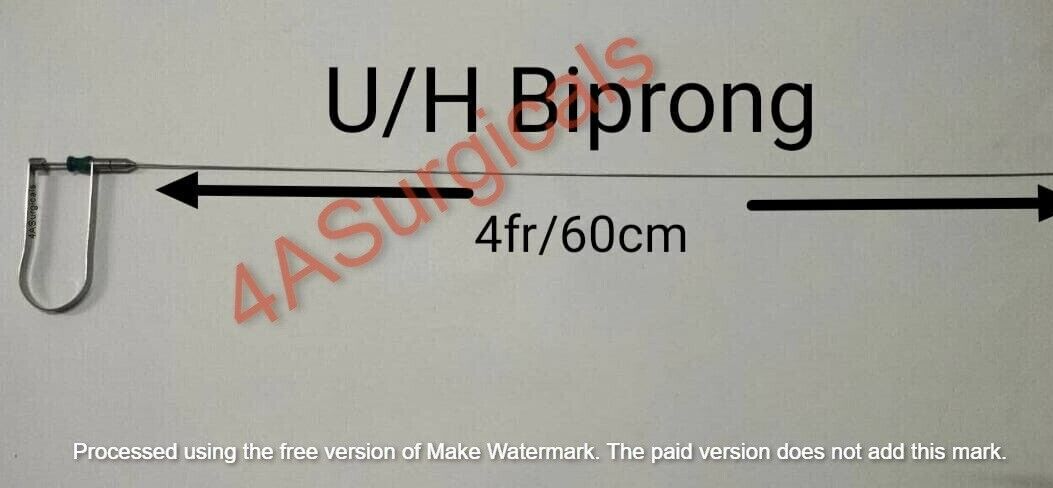 4A New URS U Handle Biprong Forcep Grasper 4Fr 60cm