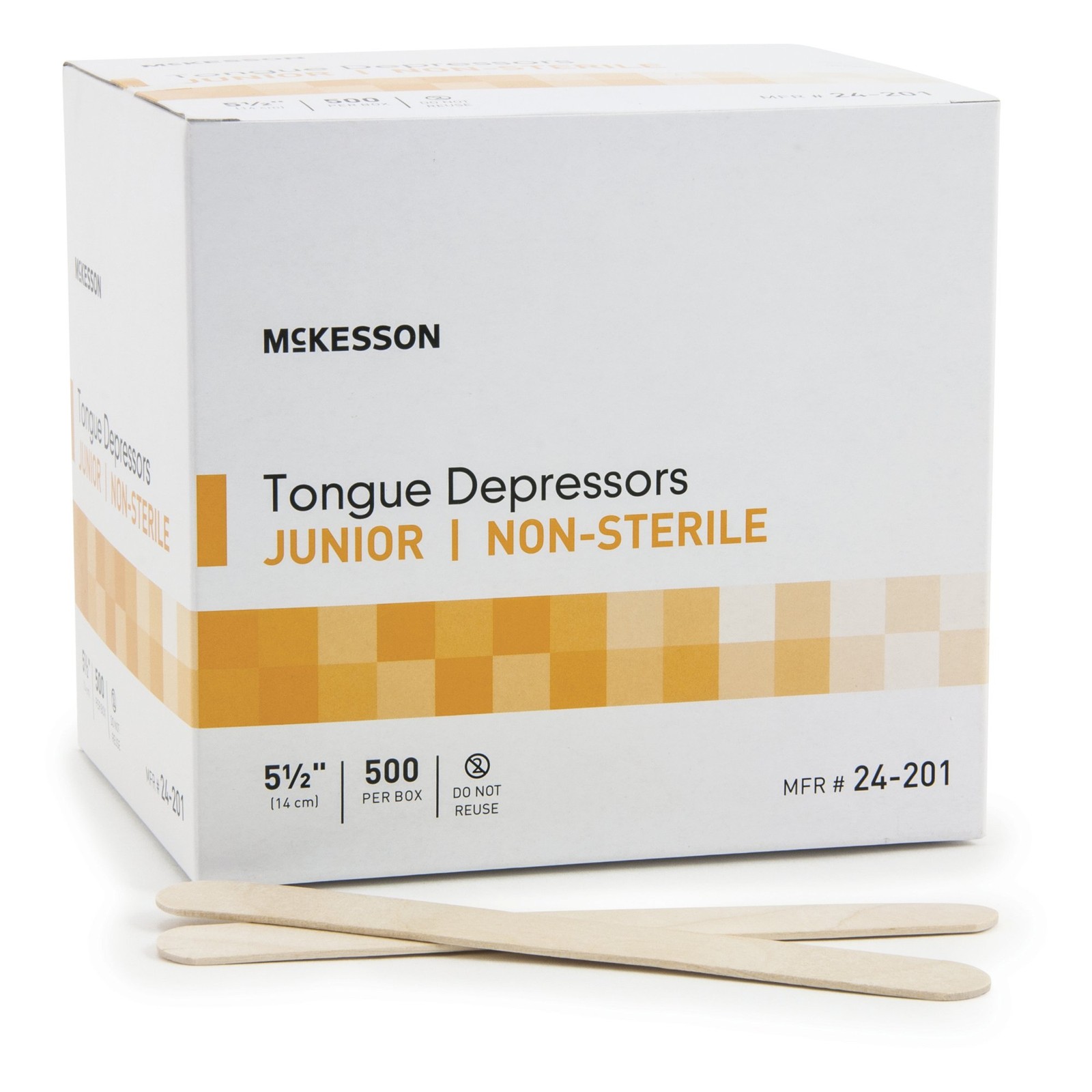 500 McKesson Non-Sterile Wooden Tongue Depressors 6” Junior Craft Tattoo Sticks