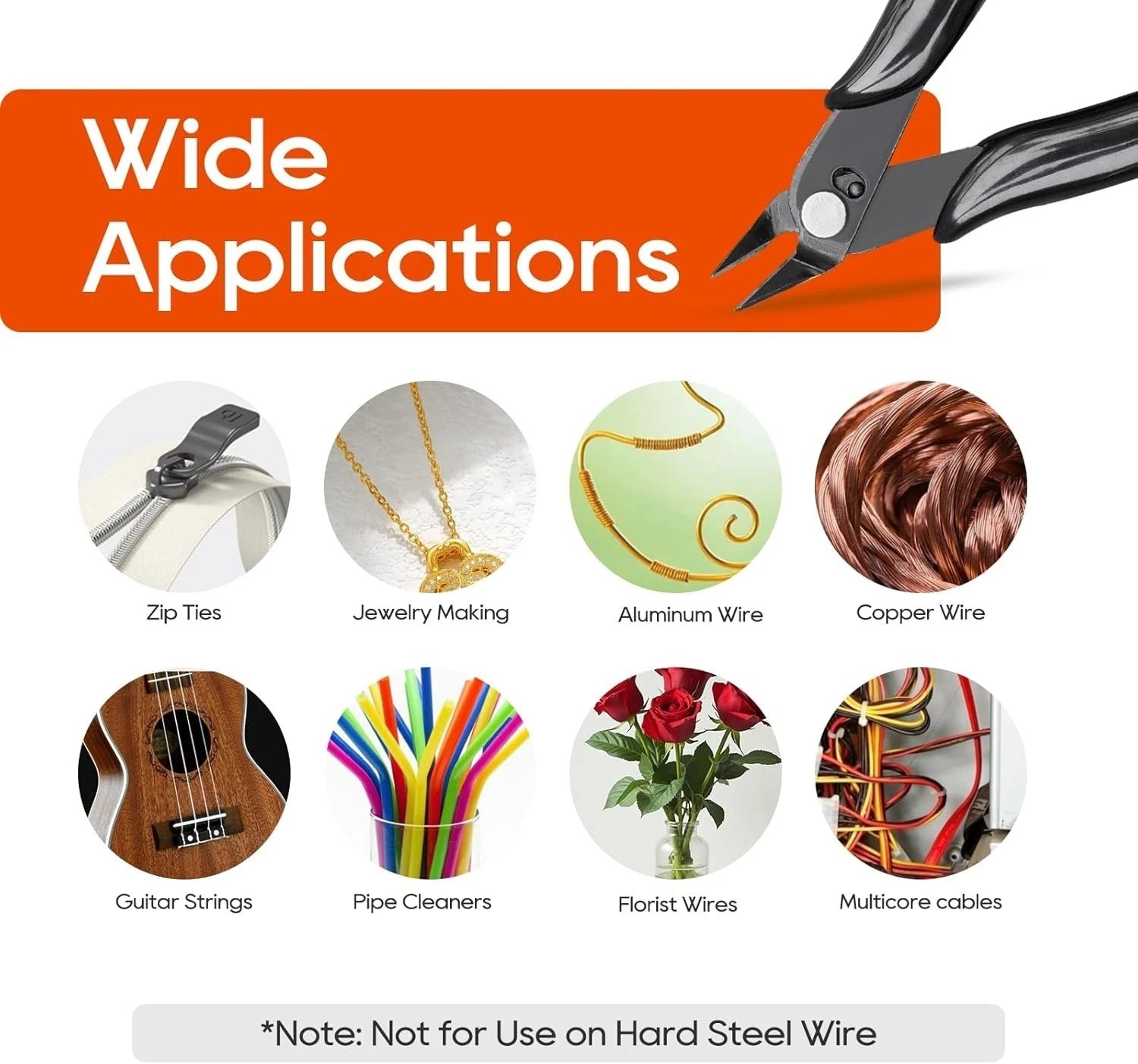 Professional-Grade Precision Diagonal Cutters for Crafts and Electronics Repair