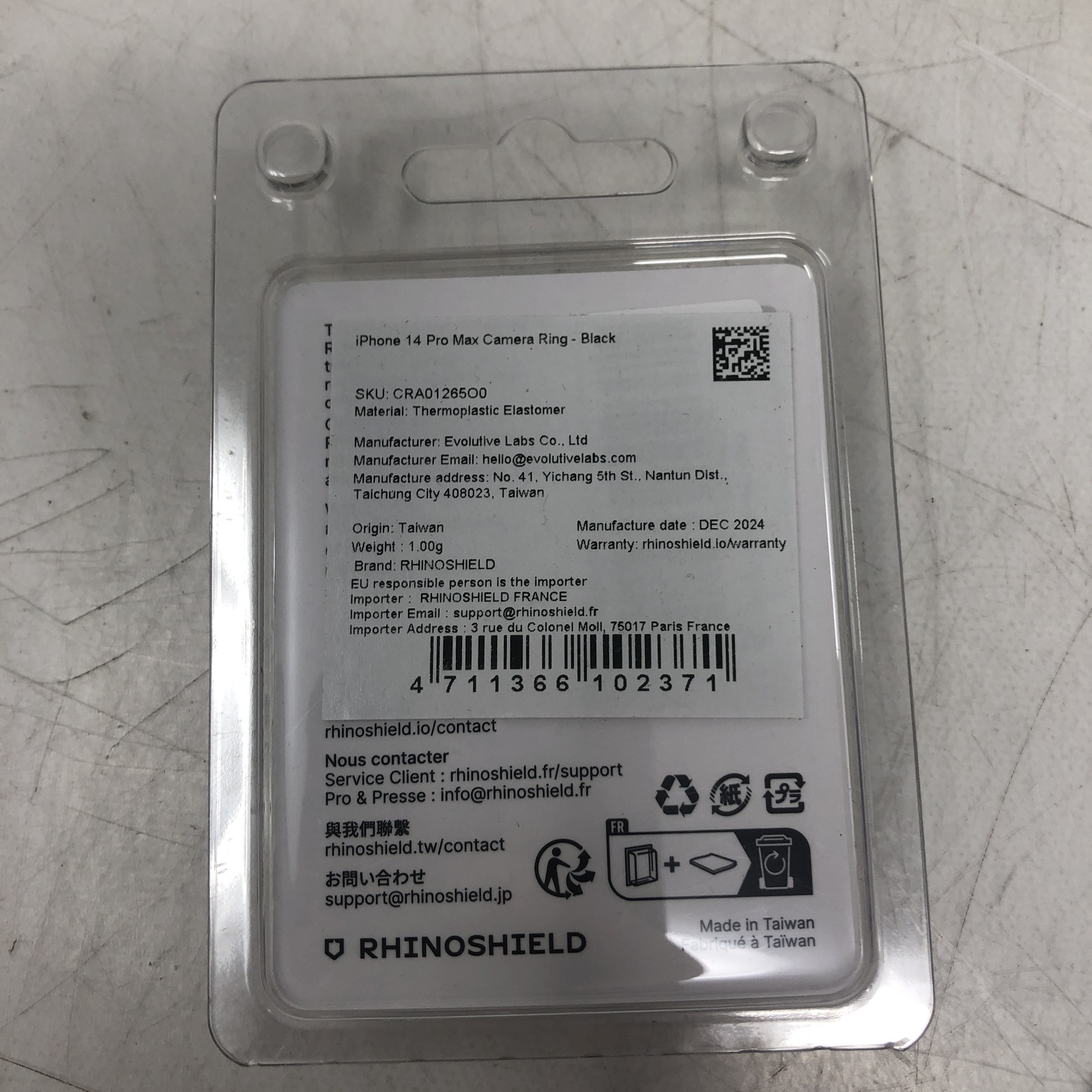 Apple phone 14 pro /14 Pro Max Camera Ring Black