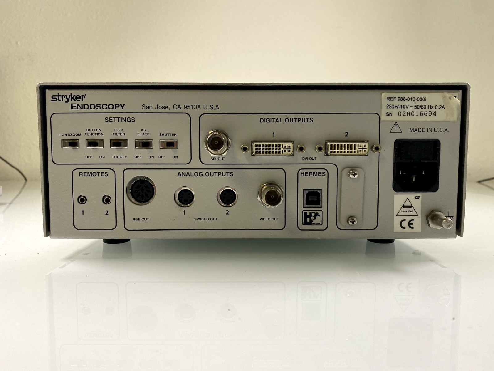 Stryker 988i Digital camera control unit , REF 988-010-000i