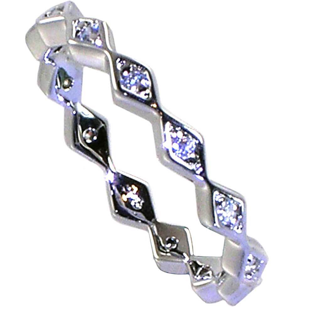 BRILLIANT GEOMETRIC ETERNITY CZ BAND TOE RINGS_SZ-4__925 STERLING SILVER-NF
