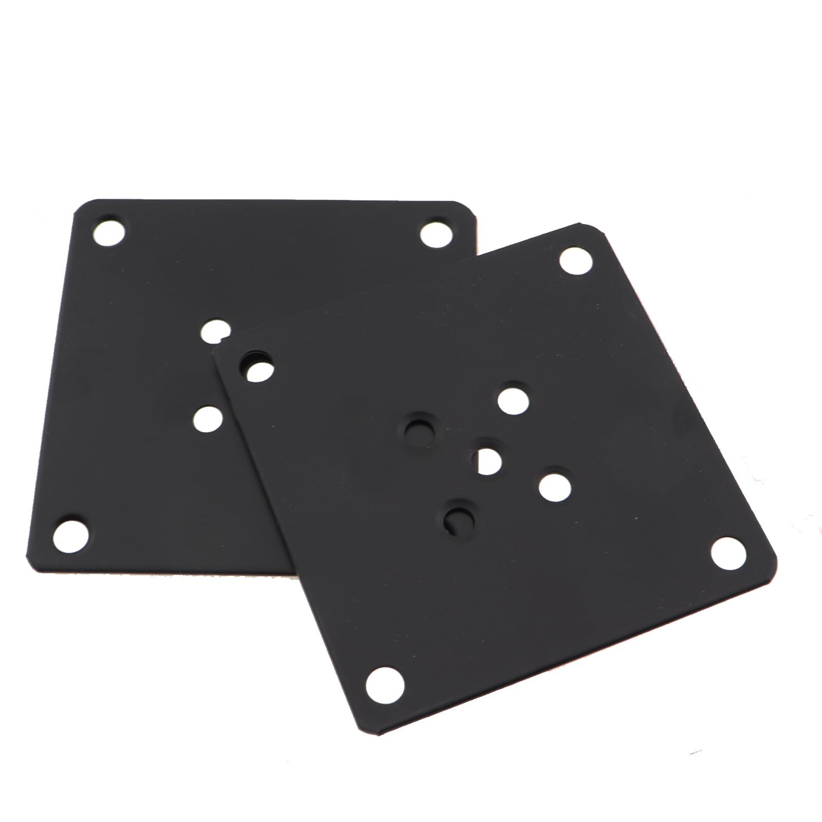 4 PCS 7.5x7.5x1.5mm Black Square Flat Mounting Plates for Furniture Legs