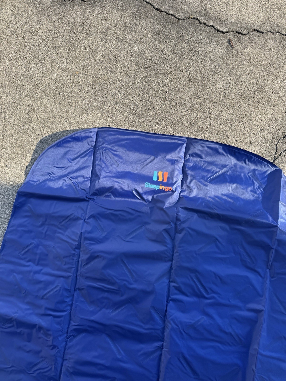 Sleepingo Ultralight Inflatable Sleeping Pad Blue Roll Up with Storage Bag