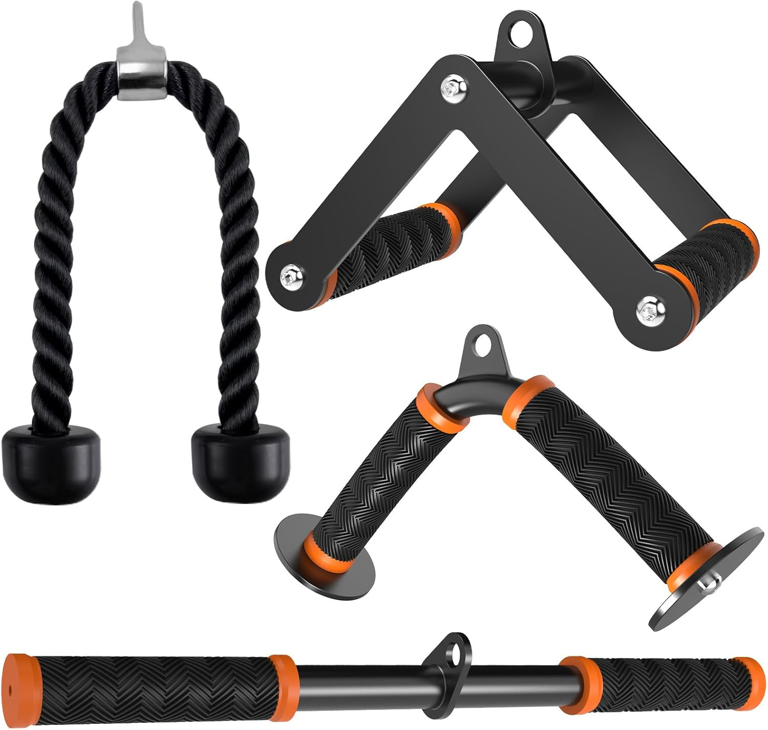 Cable Machine Attachment Set for Gym & Home Workouts, Lat Pulldown Attachments w