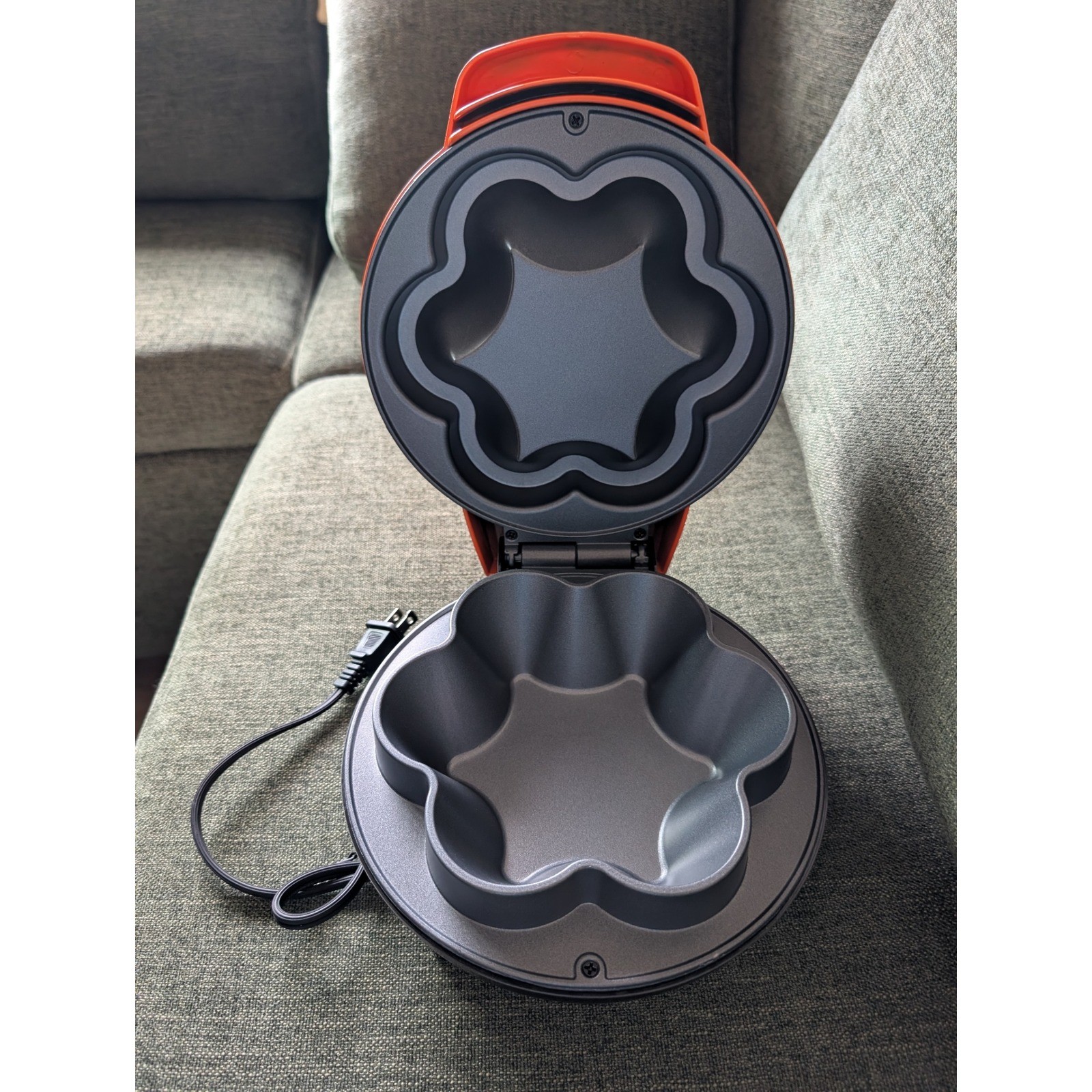 Robert Irvine 10 Inch Tortilla Bowl Maker 750W Orange Non-Stick Taco Shell Maker