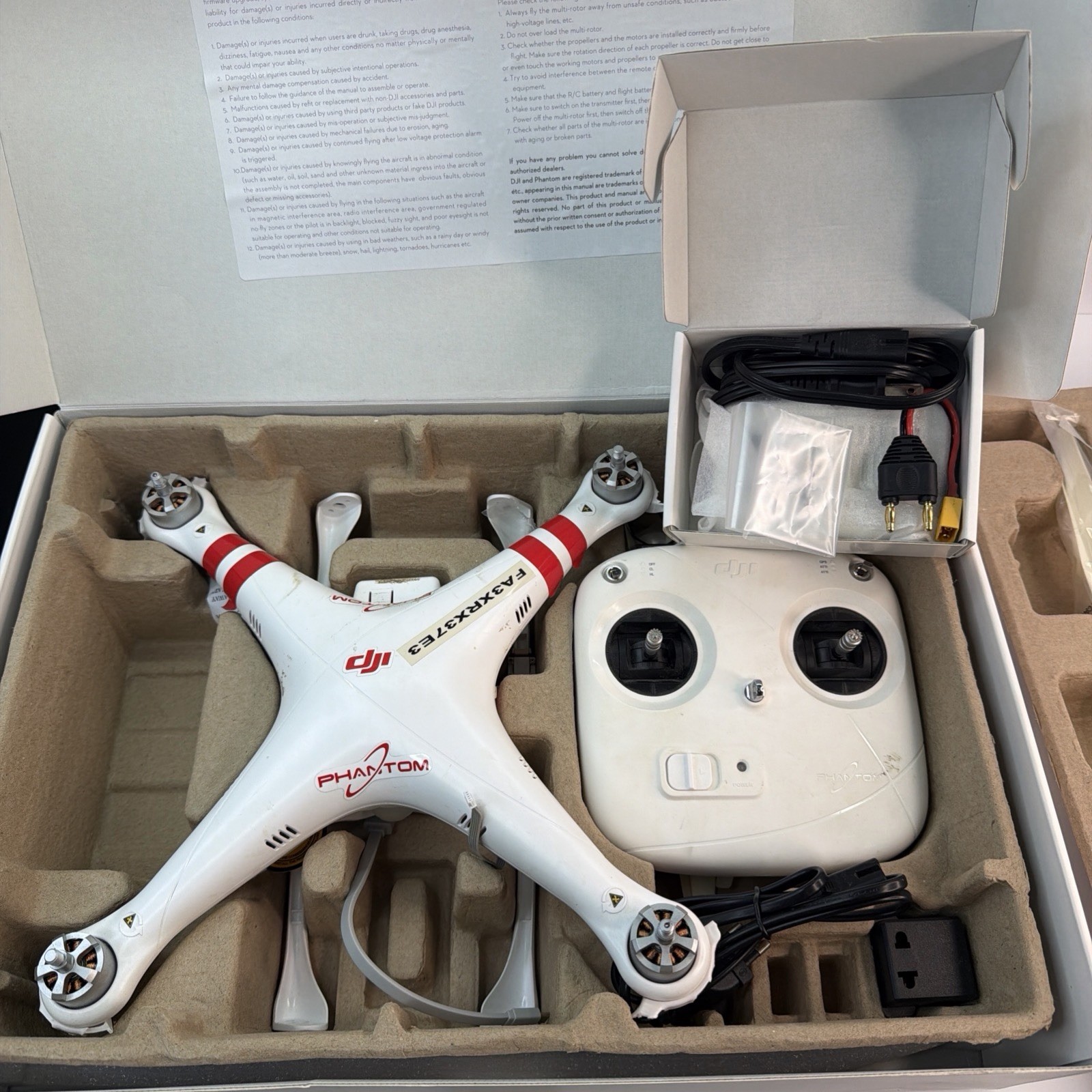 Dji Phantom 1 drone p330d with remote In Box As Is Untested