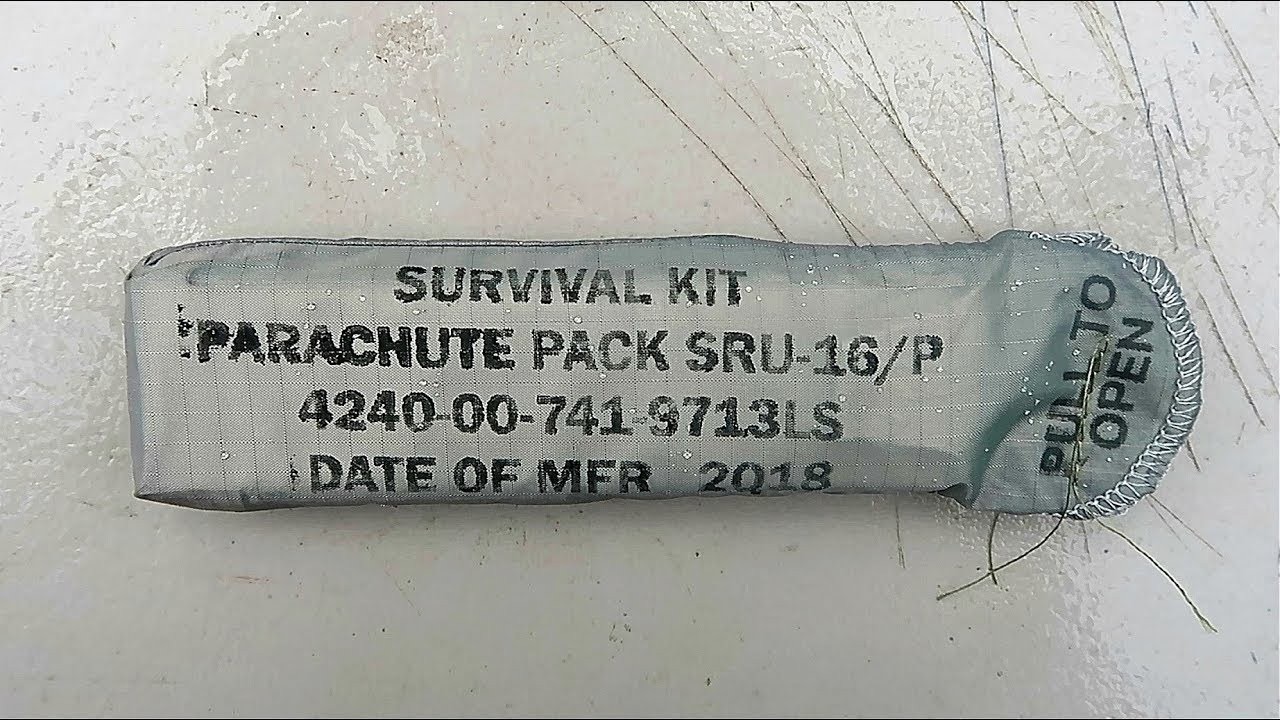 Vintage military parachute survival kit for collectible or emergency  - UNOPENED