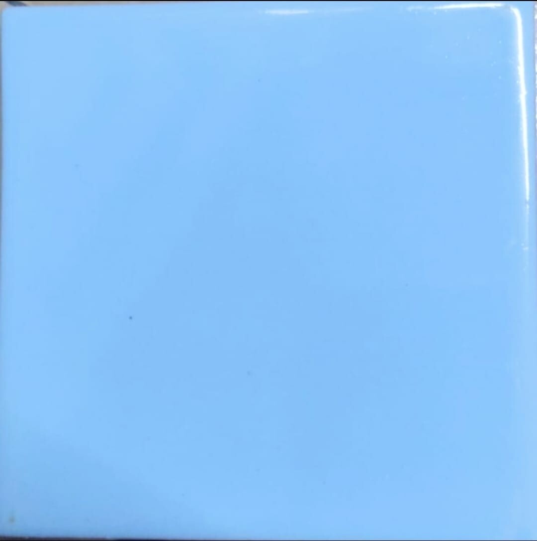 S#024)) MEXICAN TILE SAMPLE WALL FLOOR TALAVERA MEXICO CERAMIC SKY BLUE