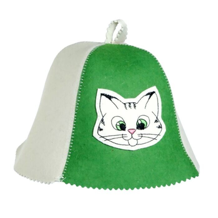 Kitten Kids Sauna Hat Russian Banya Wool Hat Шапка для Бани Банные Шапки КОТЕНОК