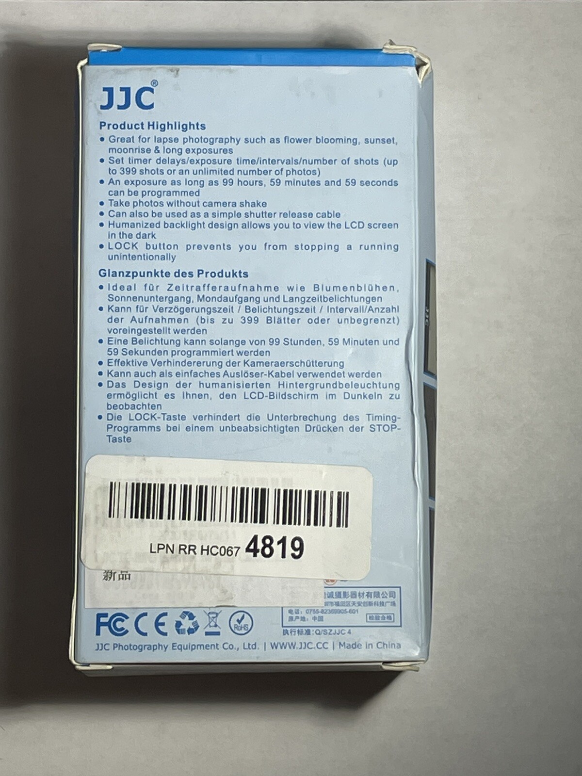 JJC TM SERIES Multi-Function Remote Controller Replaces SON. New~Open Box