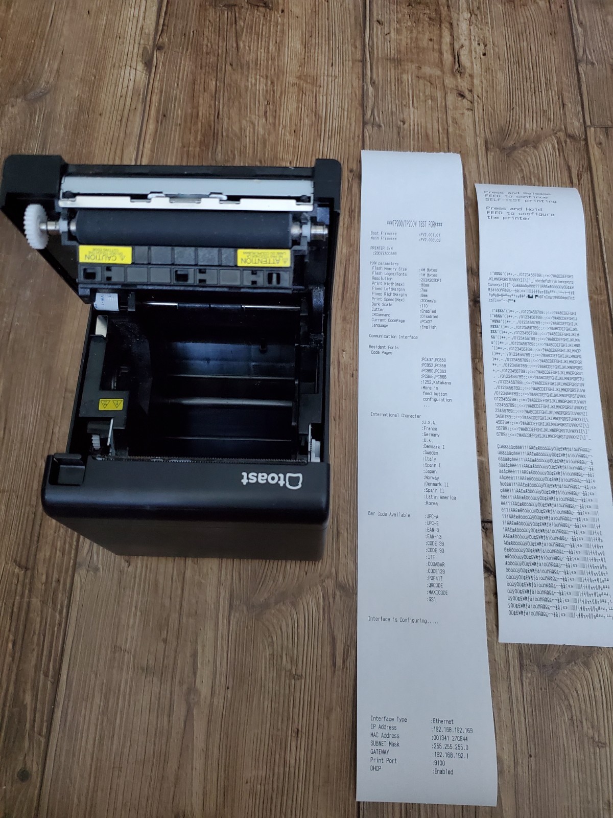 Toast Flex POS Thermal Receipt Point of Sale Printer - MPN: TP200