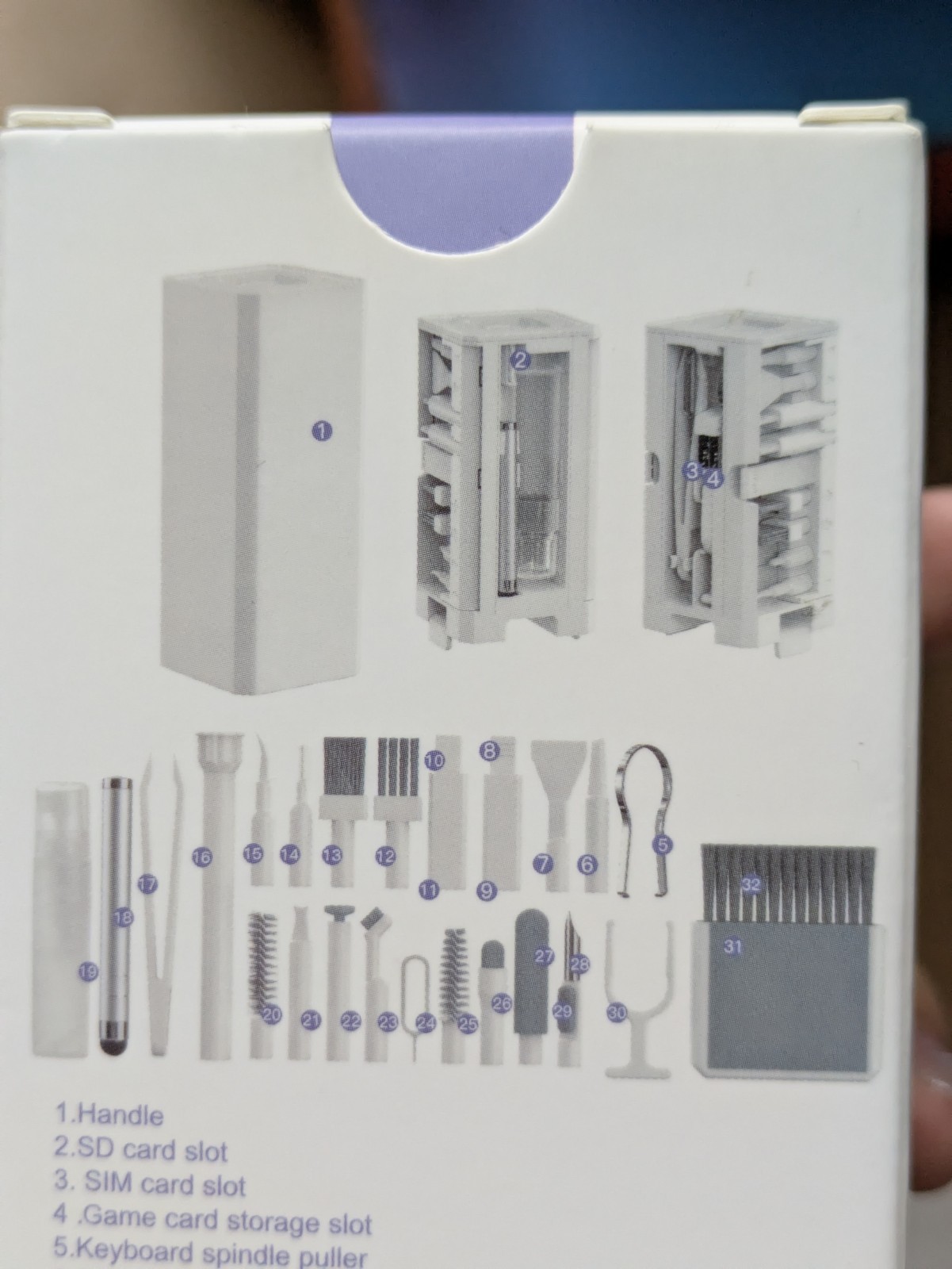 Electronic Cleaning Kit Portable PC & Headset Multifunction Desk Accessories
