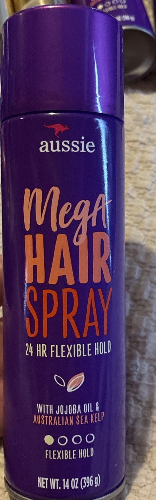 Aussie - Mega Hair Spray - 24 Hour Flexible Hold - Jojoba Oil - 14oz