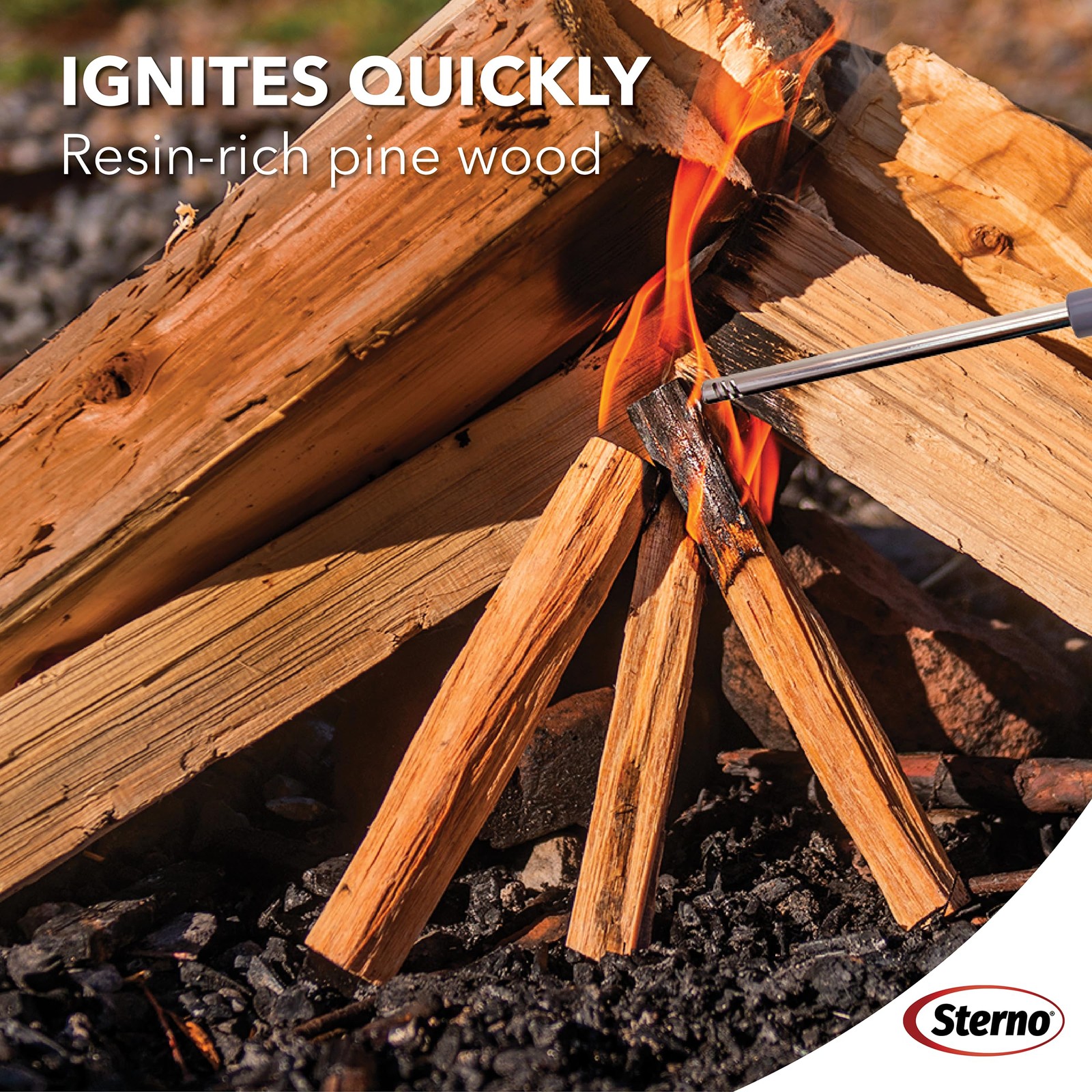Sterno Fatwood Fire Starter Sticks 10lb All-Natural Resin-Rich Pine Indoor Outdo