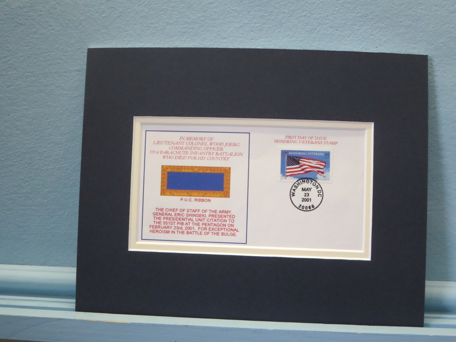 Honoring "Those Who Serve"  American Veterans  & the First Day Cover
