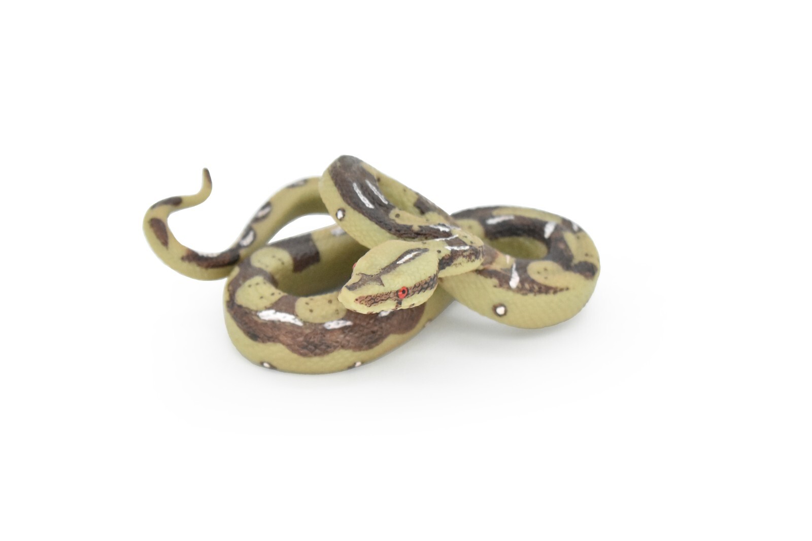 Python Snake Toy, Museum Quality Rubber Model Hand Painted Figurine 5" CH100BB87