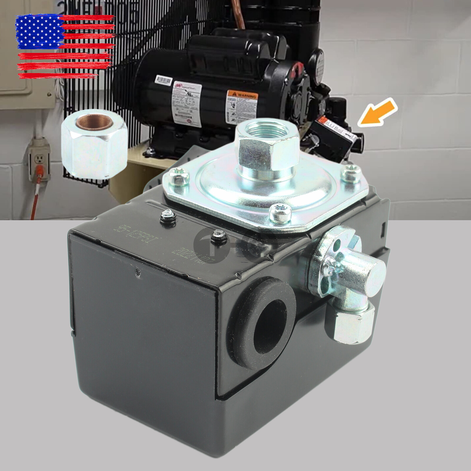 For Ingersoll Rand 23474661-C Pressure Switch 95-125 Psi Air Compressor Part