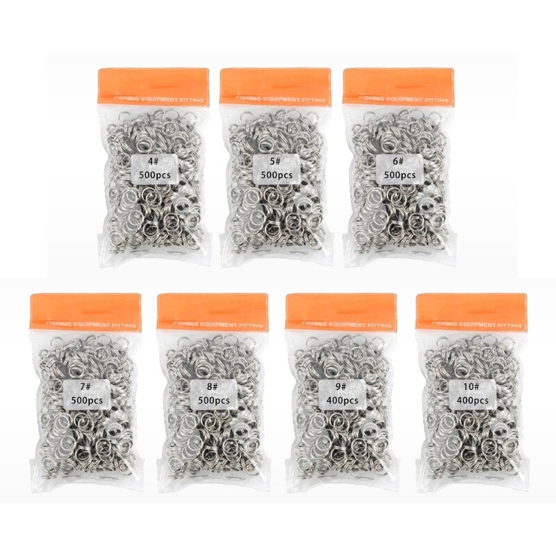 500Pcs Fishing Split Rings Double Rings Connectors High Strength Lures Rings