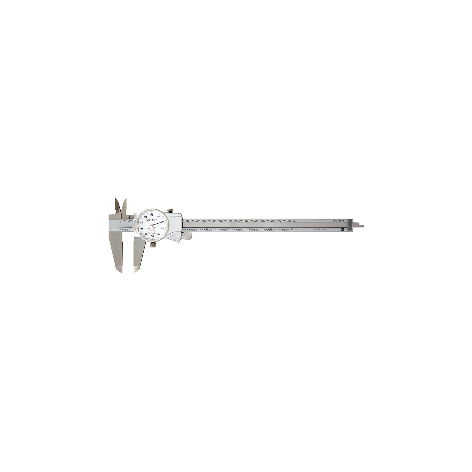 MITUTOYO 505-743J 0 - 8" Range, White Face Dial Caliper
