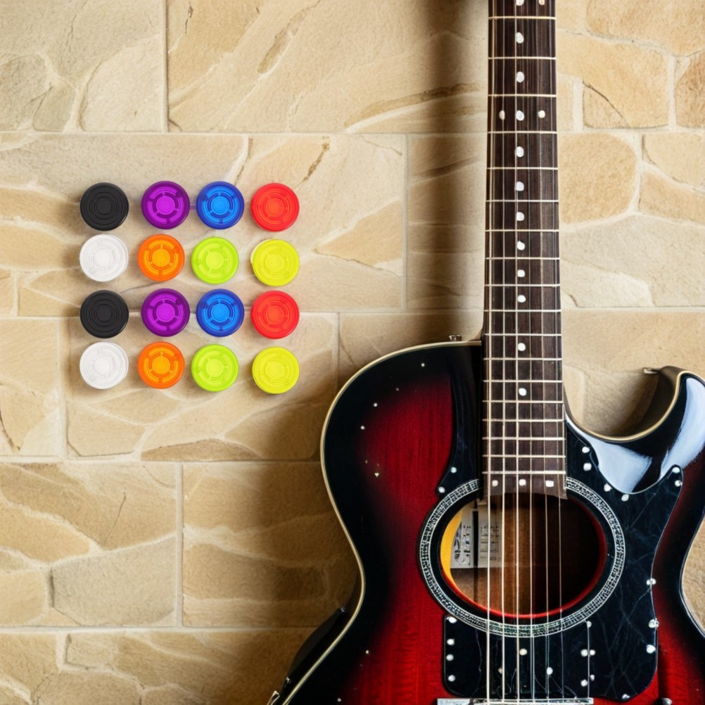 16Pcs Plastic Push Button Caps for Guitar Pedal Footswitch Durable and Colorful