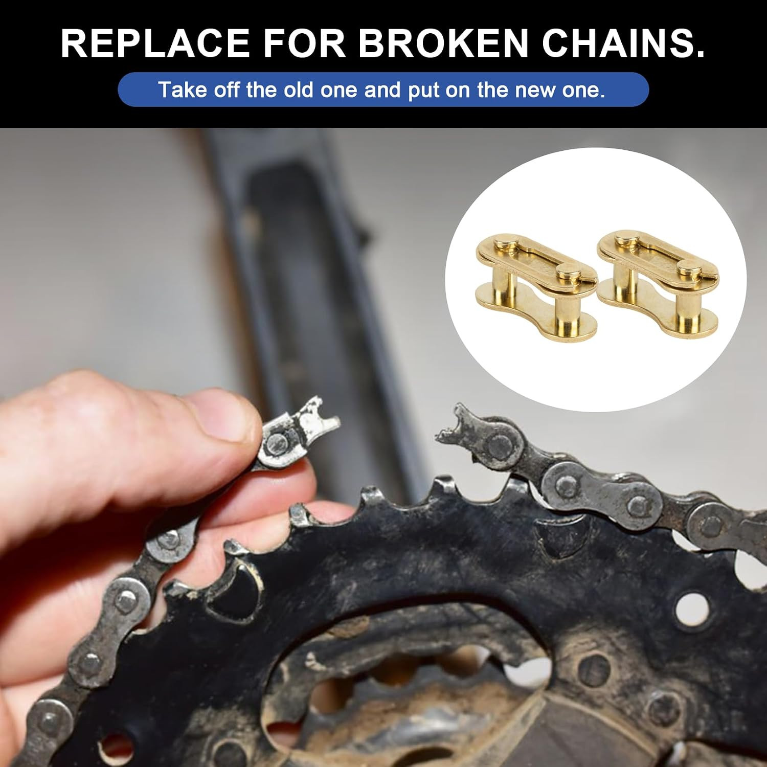 Bike Chain Master Link - Single Speed Bicycle Chain Link Missing Link Connector