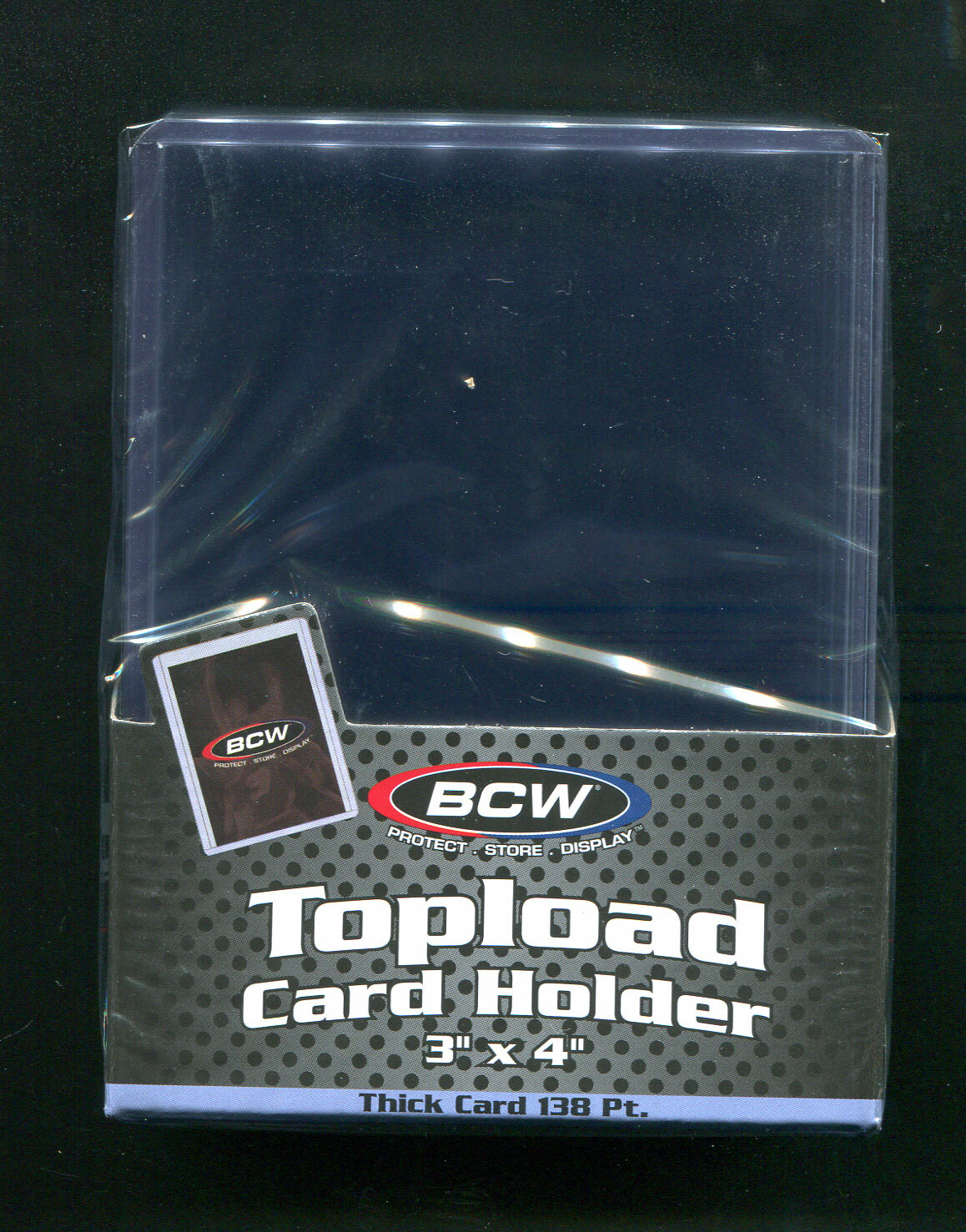 10 BCW 3.5mm 138 pt Rigid 3 x 4 Rigid Top Loader Protectors