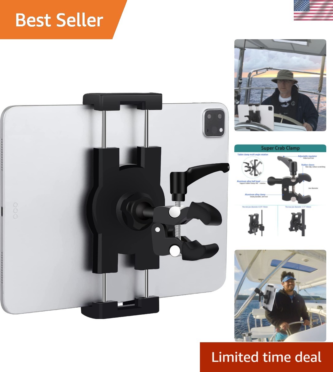 360° Rotating Tablet Mount for Boats: Lightweight Design & Easy Installation