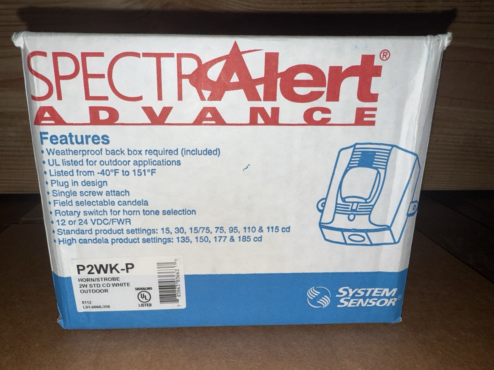 System Sensor P2WK-P Horn Strobe