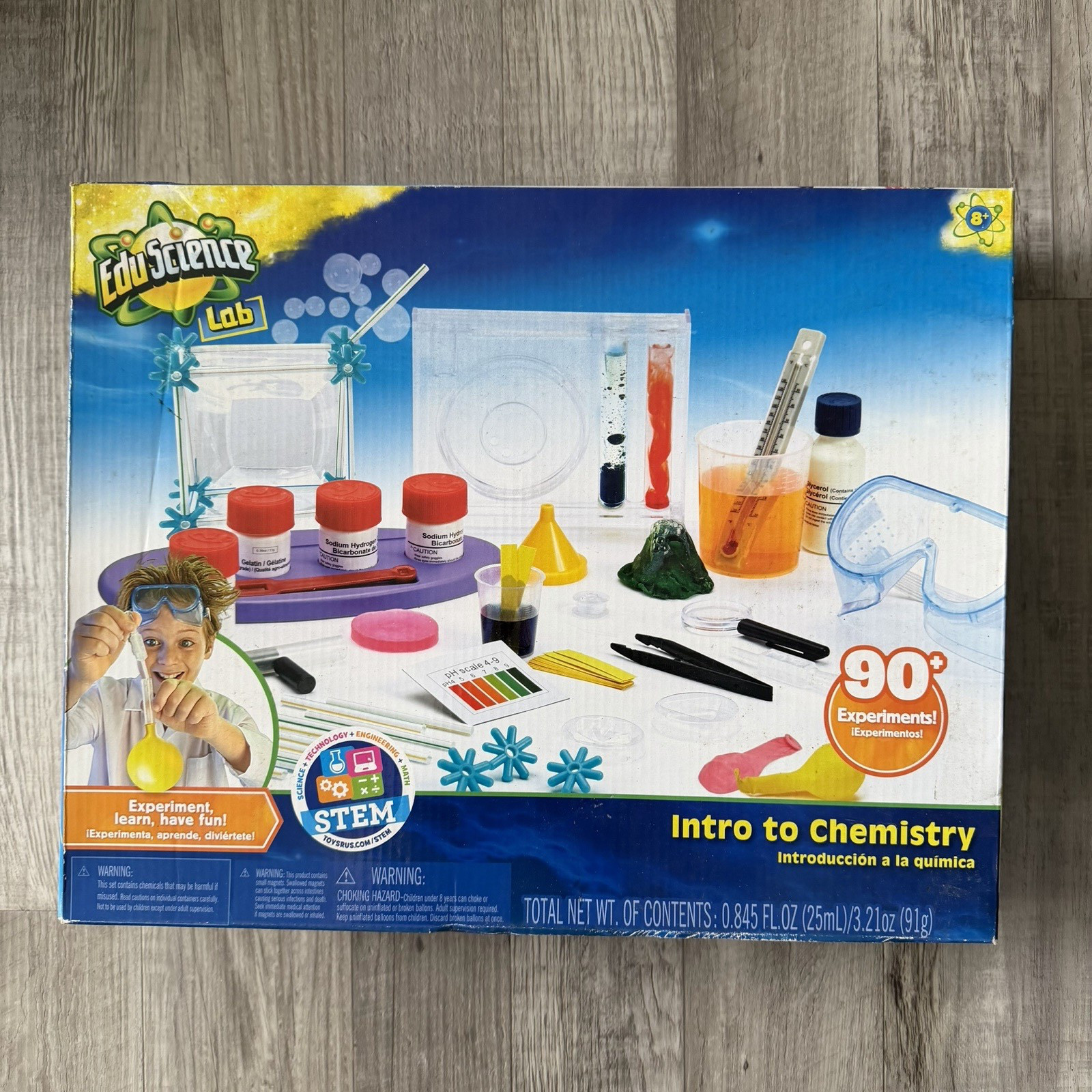EduScience Lab Intro to Chemistry Kit  90+ Experiments And Lab Guide STEM Age 8+