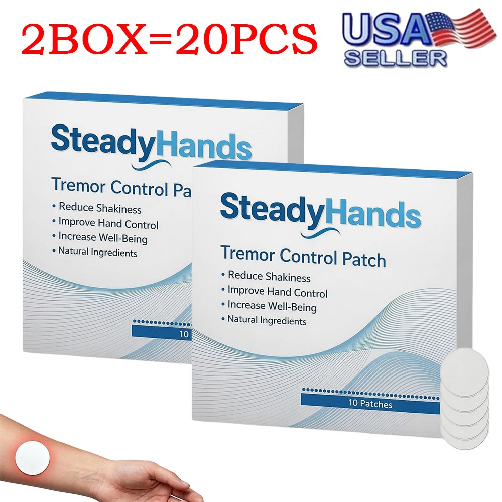 2xSteadyhands Tremor Control Patch, Steady Hands Control Patch - Hand Stabilizer