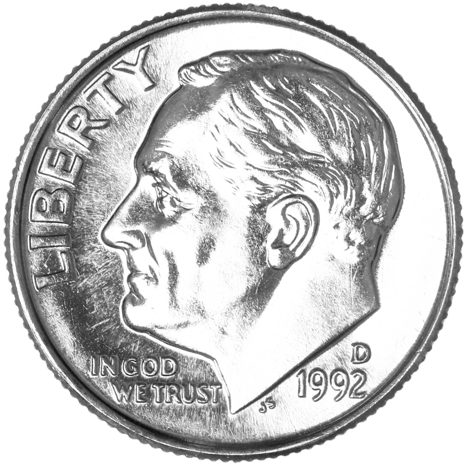 1992 D Roosevelt Dime BU CN-Clad