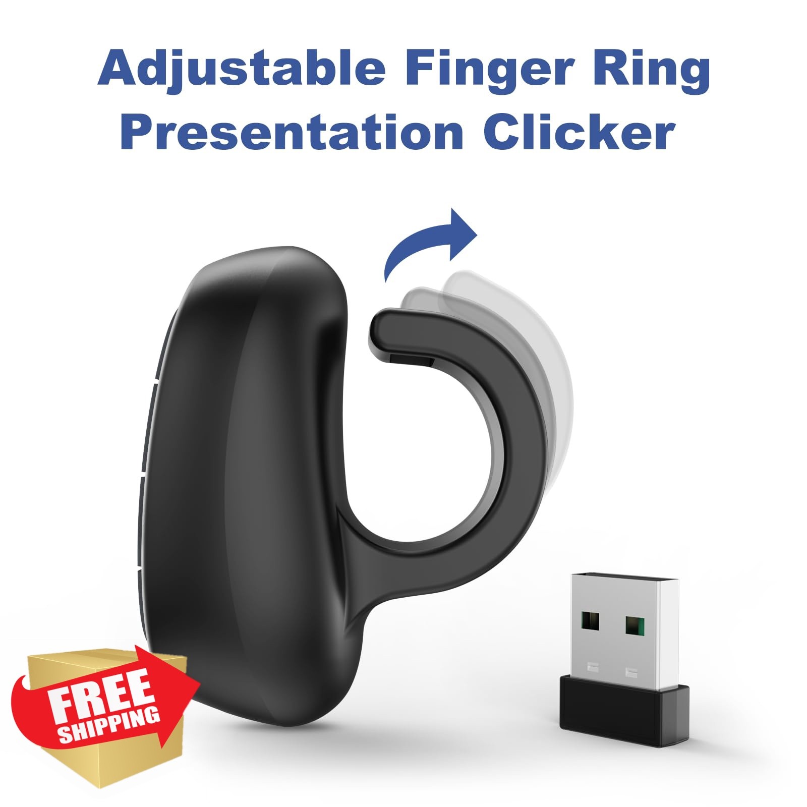 Presentation Clicker PowerPoint Wireless Presenter Remote: Laser Pointer Comp...