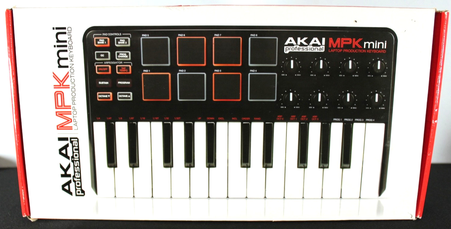 Akai Professional MPK Mini Laptop Production Keyboard New Open Box