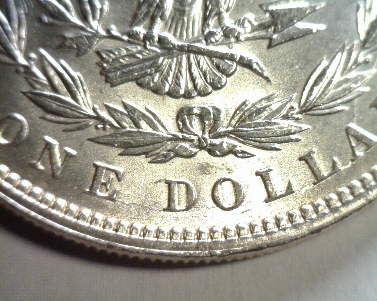 1897 MORGAN SILVER DOLLAR MISALIGNED DIE REVERSE NICE UNCIRCULATED NICE UNC.