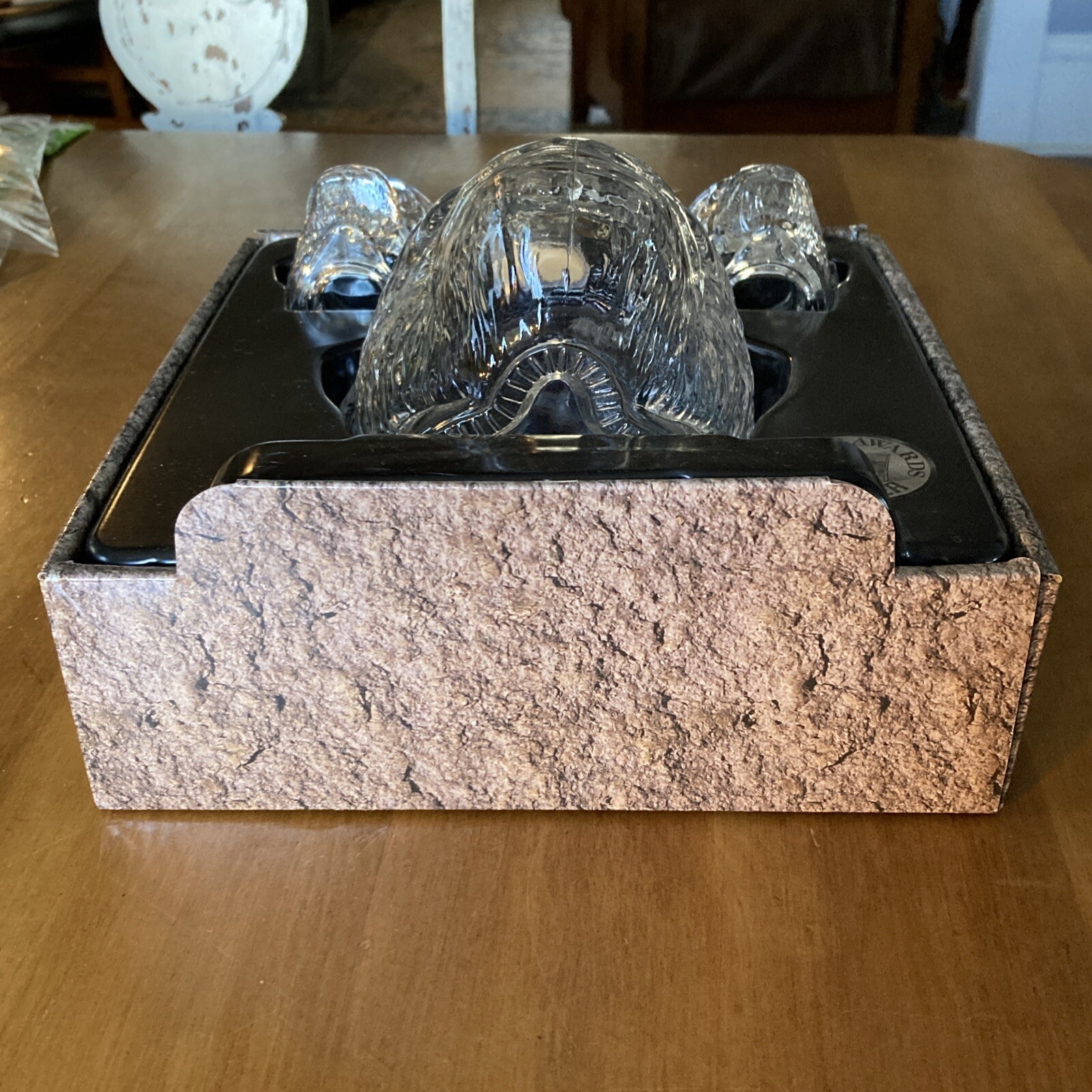 Monkey Head Vodka 750ml Bottle Decanter EMPTY w/ 2 Shot Glasses & Display Box