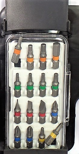 Stubby Ratchet Screwdriver & Color Bits Set
