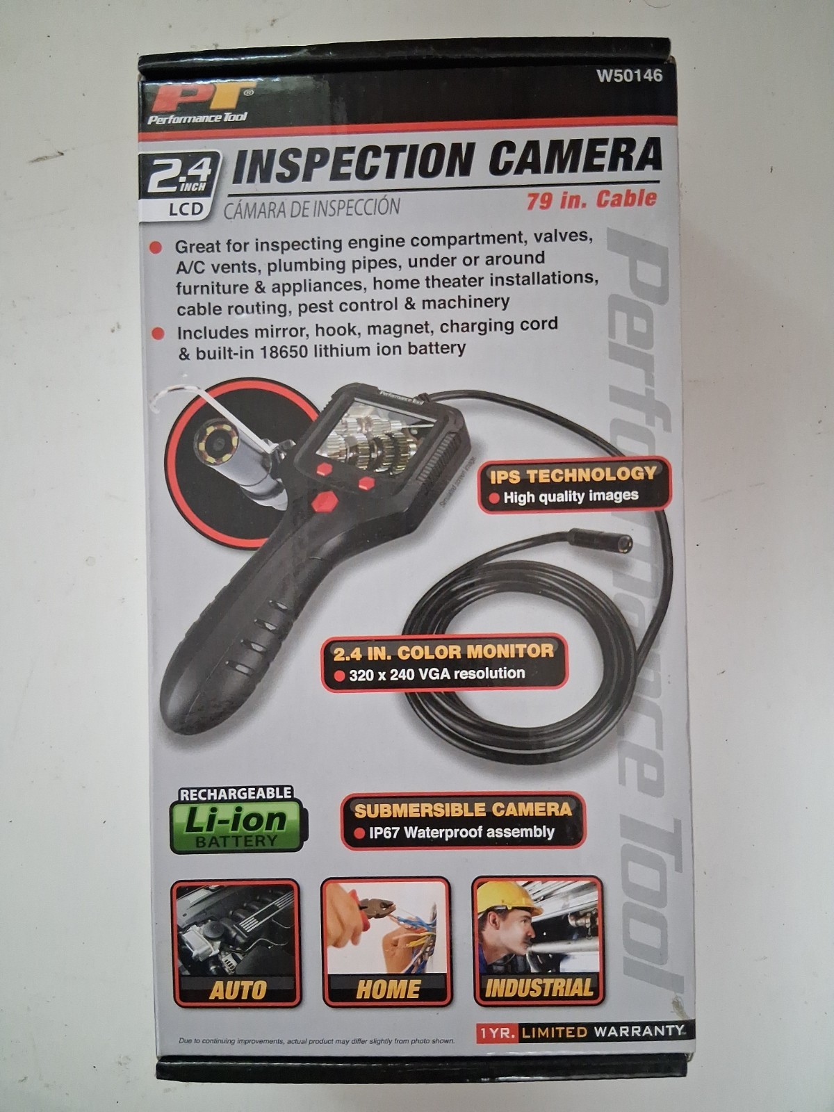 PERFORMANCE TOOL W50146 2.4' LCD INSPECTION CAMERA