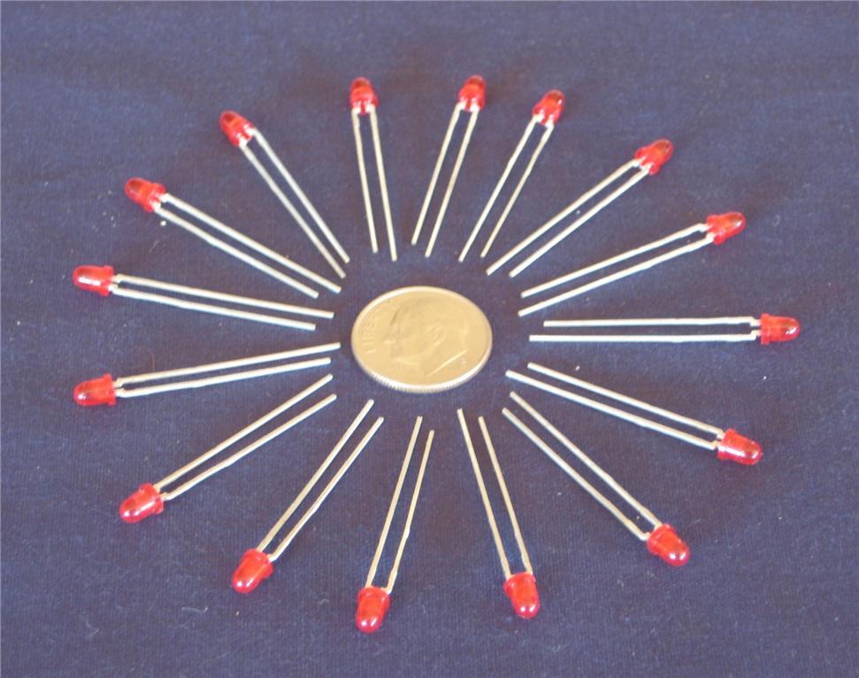 300 Pcs  LED T1 3mm  RED LEDs Diffused SUPER BRIGHT *** NEW ***