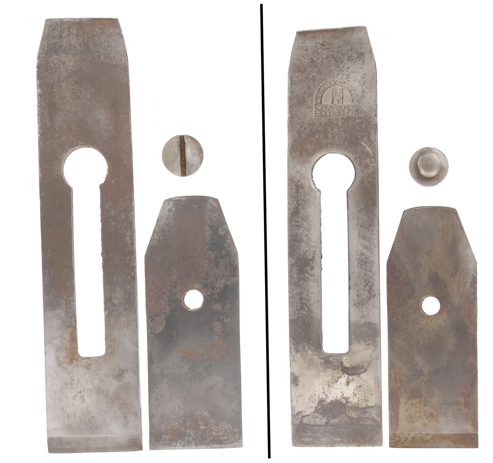Buck Brothers 1 1/2 Inch Width Plane Iron & Chip Breaker - Clean - mjdtoolparts