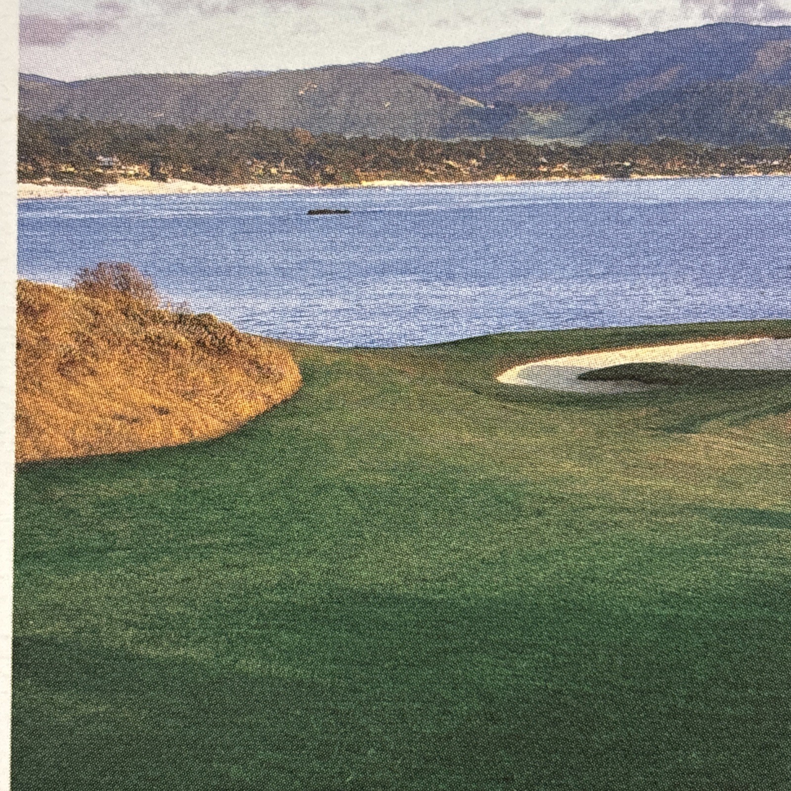 Letter & Print For USGA Members 7th Hole Pebble Beach 2010 US Open 10.5” x 5.5”