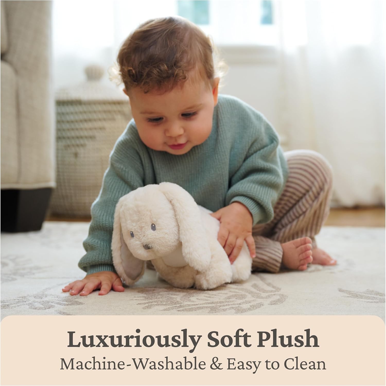GUND Baby Clover Bunny Plush, Bunny Stuffed Animal for Babies and Toddlers, Crea