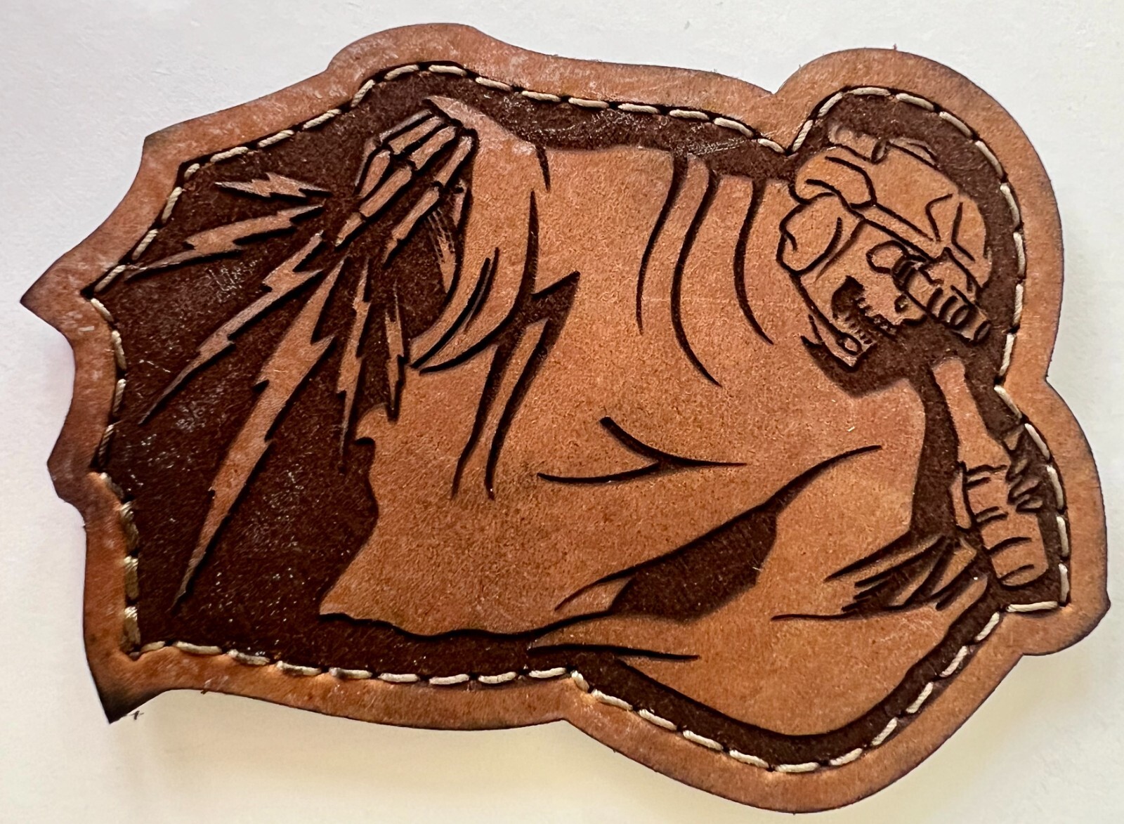 Bald Bros x Time On Target "Hand Of God Death" Limited Edition Leather Patch